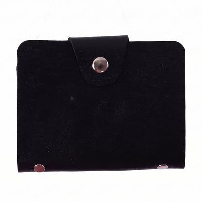Wukusy slim durable PU leather card holder wallet with multiple card slots, compact and organized for easy access.