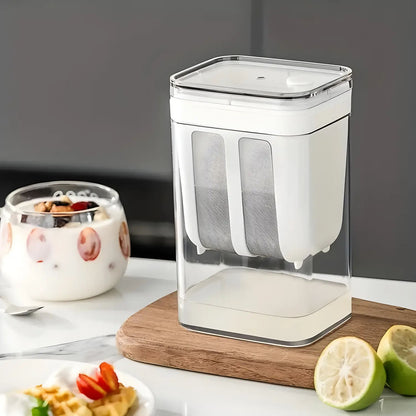 Wukusy 2-in-1 yogurt and Greek yogurt maker with stainless steel jars and digital control panel for homemade dairy products