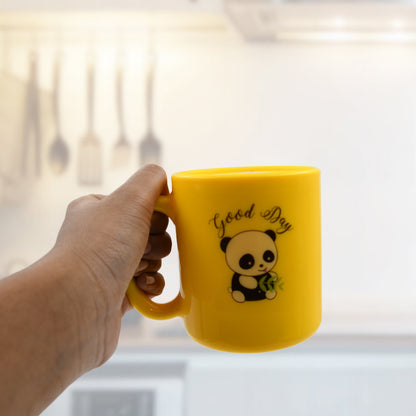 Wukusy 4121 Mix Design color coffee mug with spoon and box, ideal for drinking coffee or beverages at home or office.