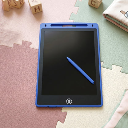 Wukusy 10.5 inch LCD writing tablet digital drawing pad, black with stylus, showing a sketch on the screen