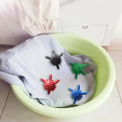 Set of six Wukusy laundry washing balls for eco-friendly, effective laundry cleaning and fabric softening in washing machines.
