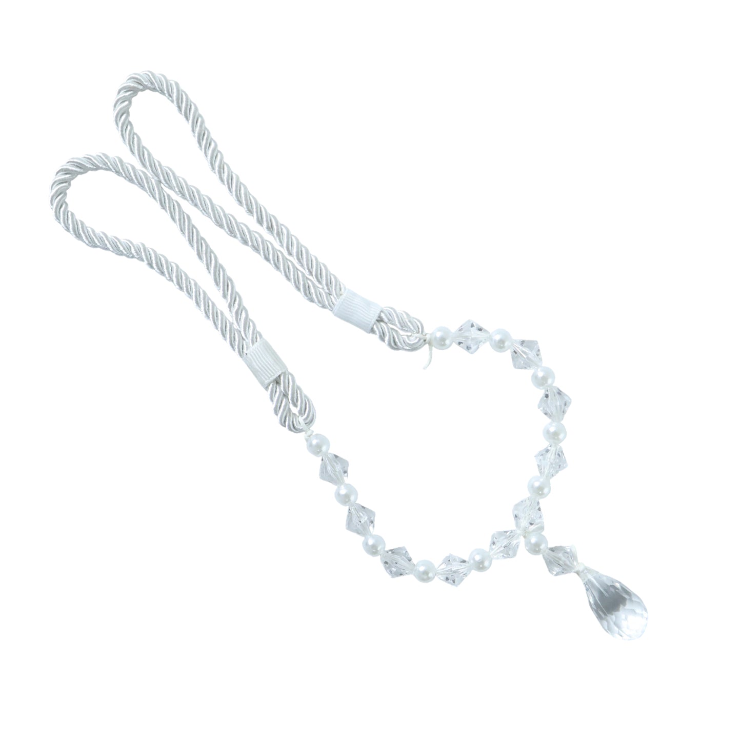 Wukusy luxury crystal beaded curtain tieback with sparkling beads and elegant design, perfect for decorative window accents.