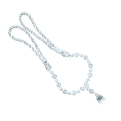 Wukusy luxury crystal beaded curtain tieback with sparkling beads and elegant design, perfect for decorative window accents.