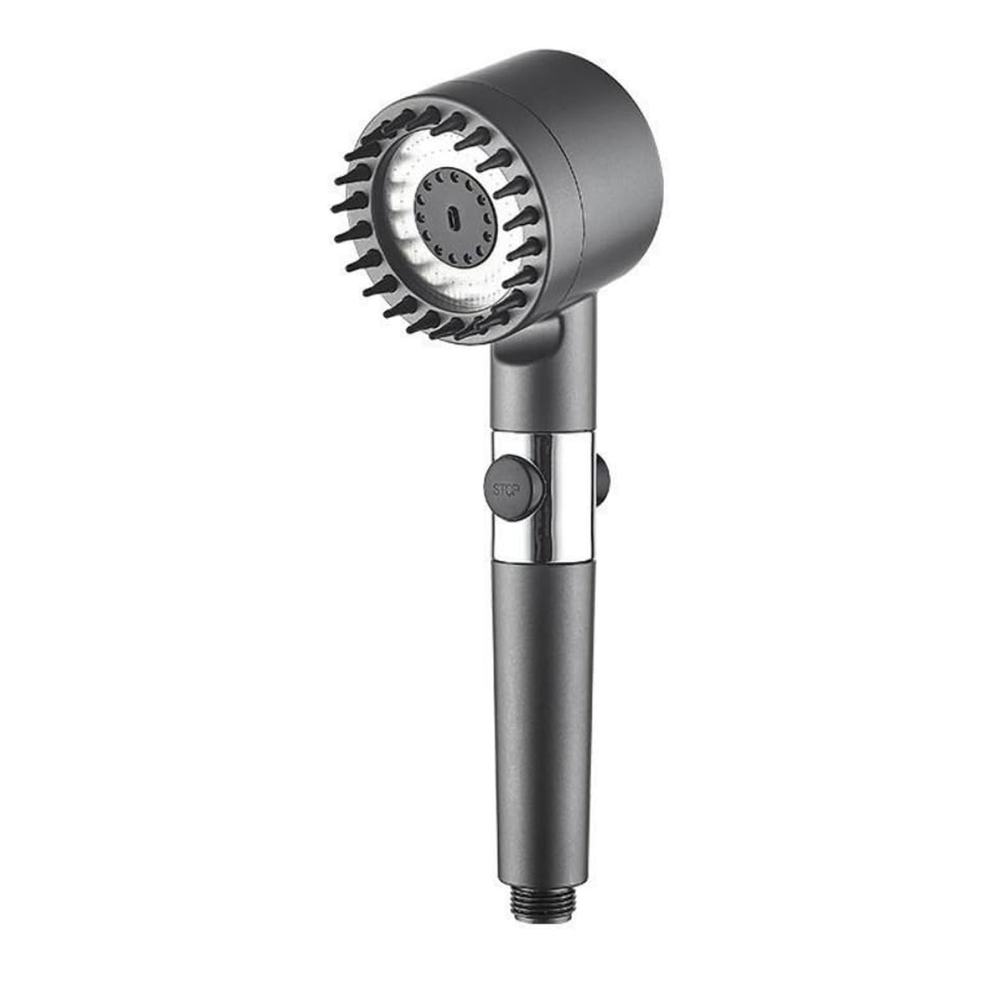 Wukusy shower filter with adjustable shower head showing three spray modes, designed for home improvement and water filtration.
