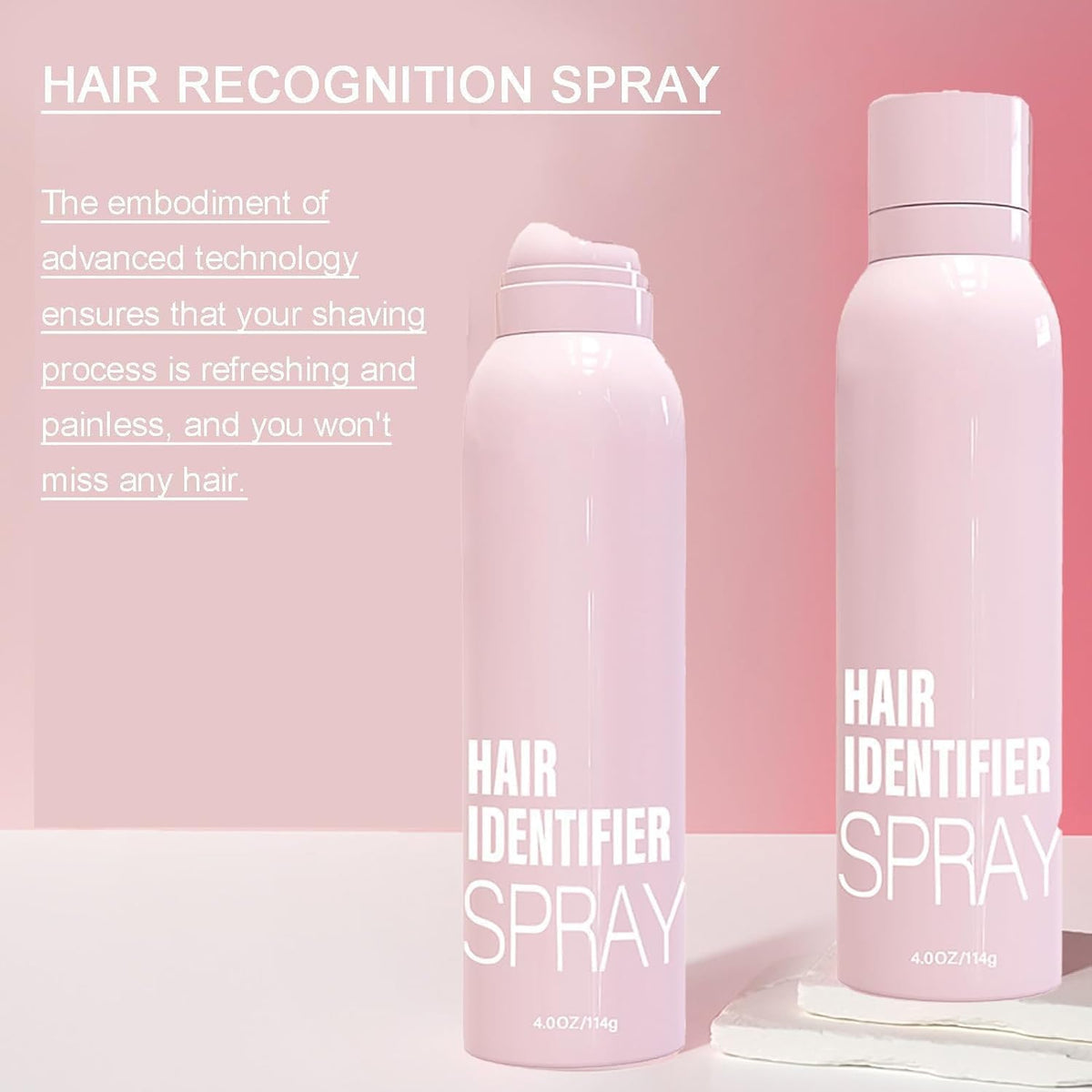 Drpshippr hair identifier spray for face shaving, showing a clear spray bottle used for face hair removal and dermaplaning.