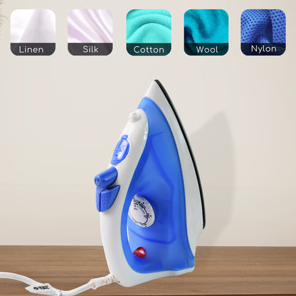 Wukusy Orbit high-performance 1200W steam iron with stainless steel soleplate and ergonomic handle.
