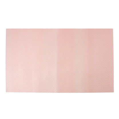 Set of four transparent plastic fridge mats with textured surface, measuring 45 x 29 cm, by Wukusy for fridge protection and organization.