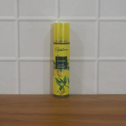 Wukusy Signature Lemon Room Car Freshener Spray 250ml bottle with lemon scent and spray nozzle for freshening car interiors