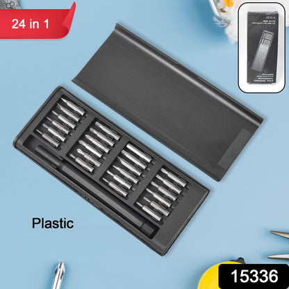 Wukusy Plastic 24-in-1 precision screwdriver set with multiple interchangeable bits and ergonomic handle