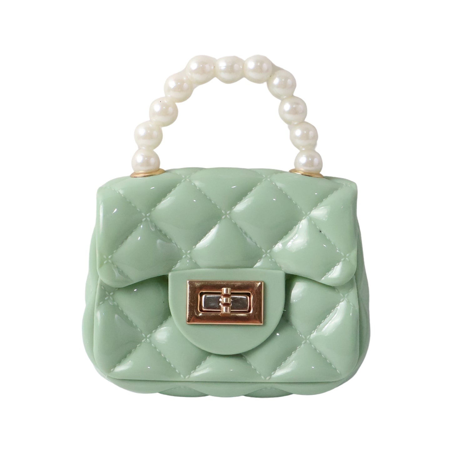 Wukusy elegant quilted mini sling handbag with a sleek design, handheld style, perfect for fashion-forward accessories.