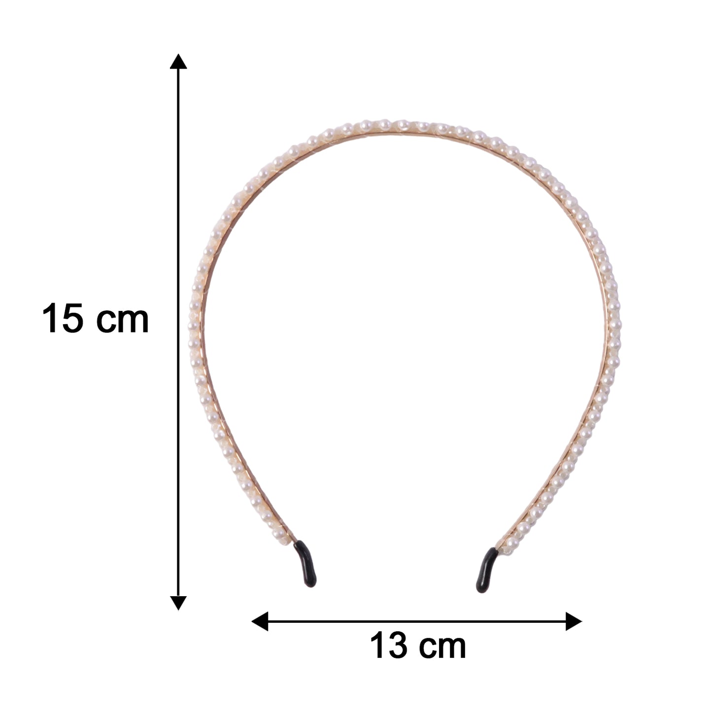 Wukusy premium pearl-embellished stylish hairband with elegant design, perfect for fashionable hair accessories.