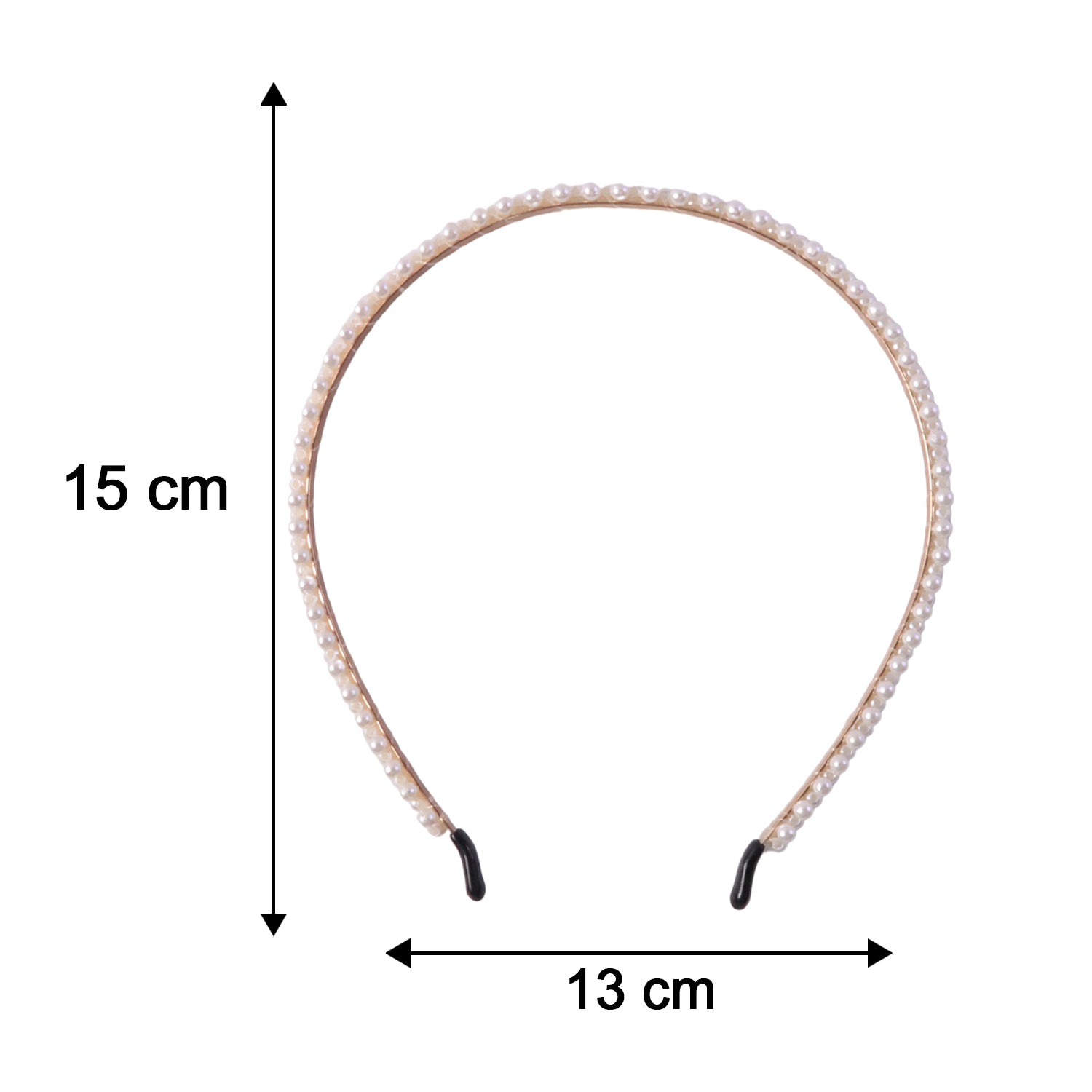 Wukusy premium pearl-embellished stylish hairband with elegant design, perfect for fashionable hair accessories.