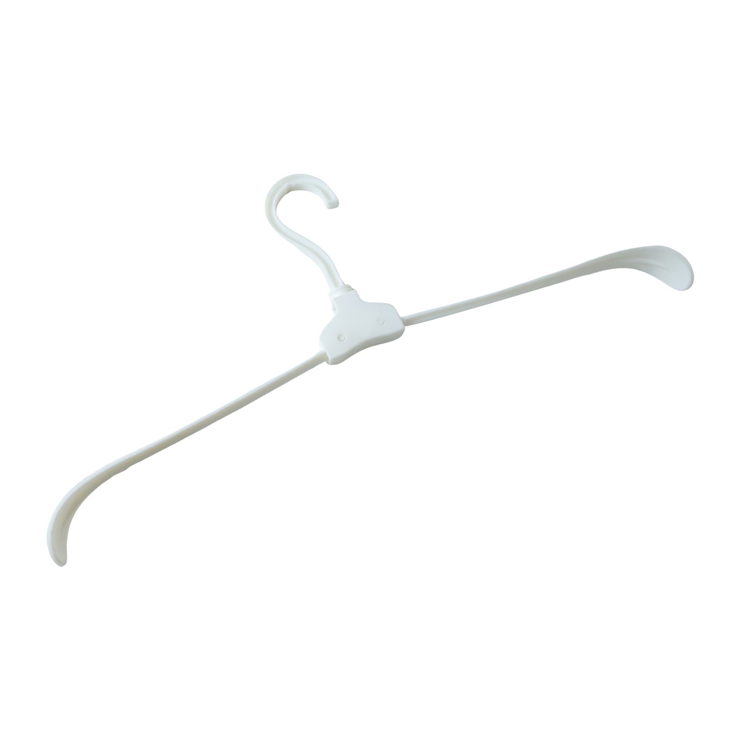 Wukusy premium foldable plastic clothes hanger, single, lightweight and sturdy for hanging garments, gray in color.