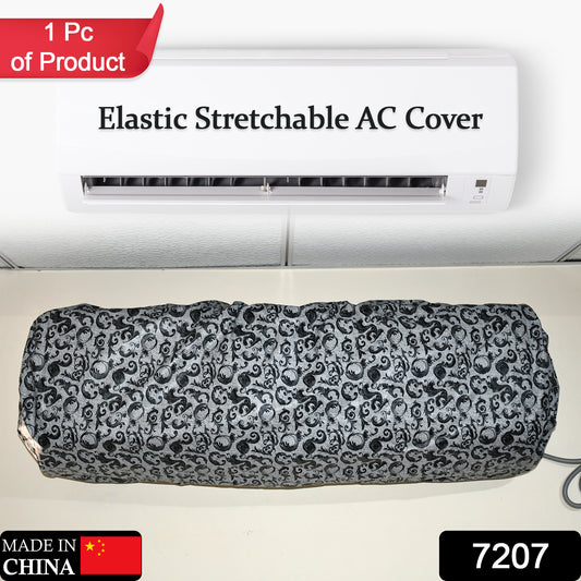 Wukusy 7207 stretchable ac cover protecting from dust, insects, and corrosion, winter-friendly home improvement accessory.