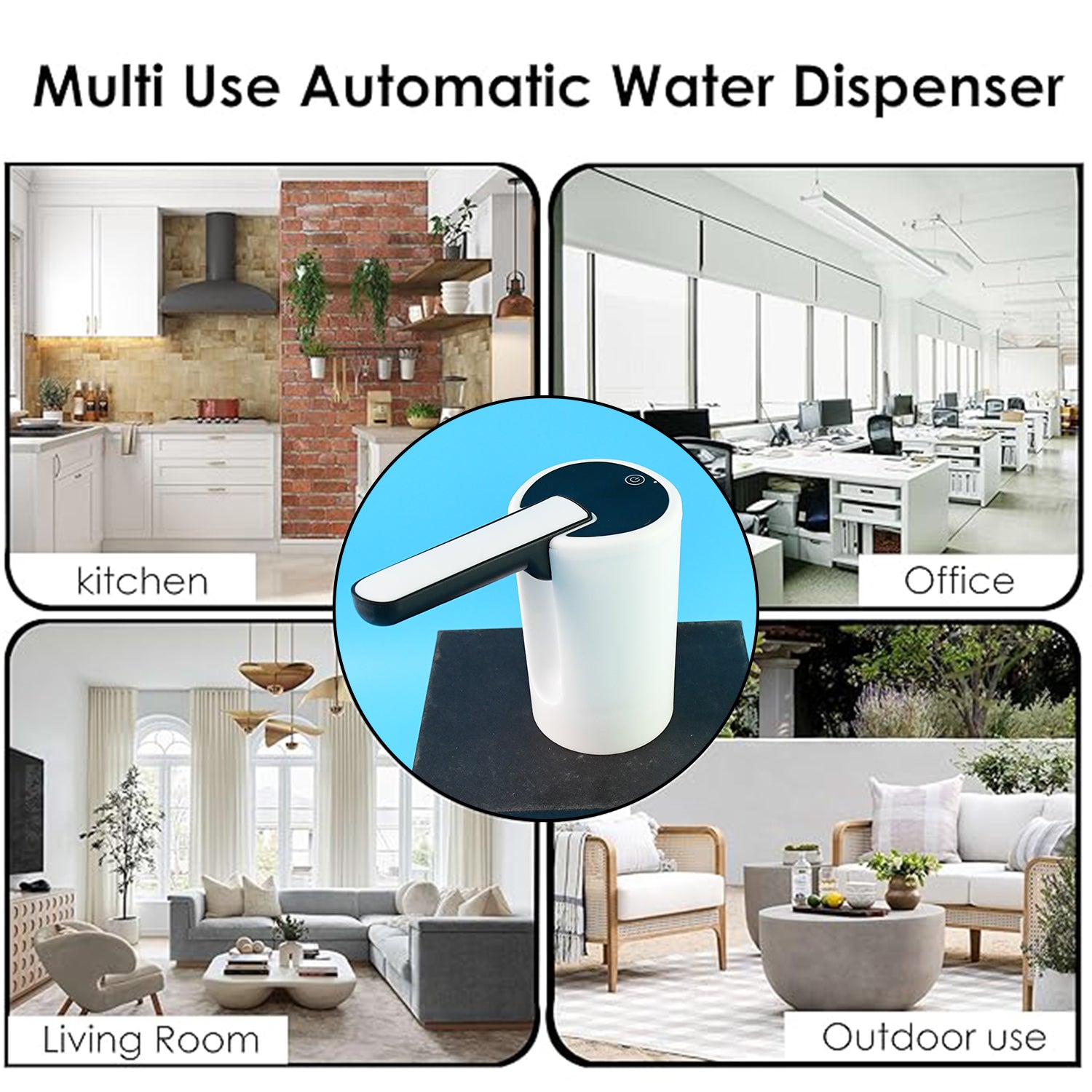 Wukusy electric water dispenser pump for home and kitchen, compact device with a sleek design for easy water dispensing.