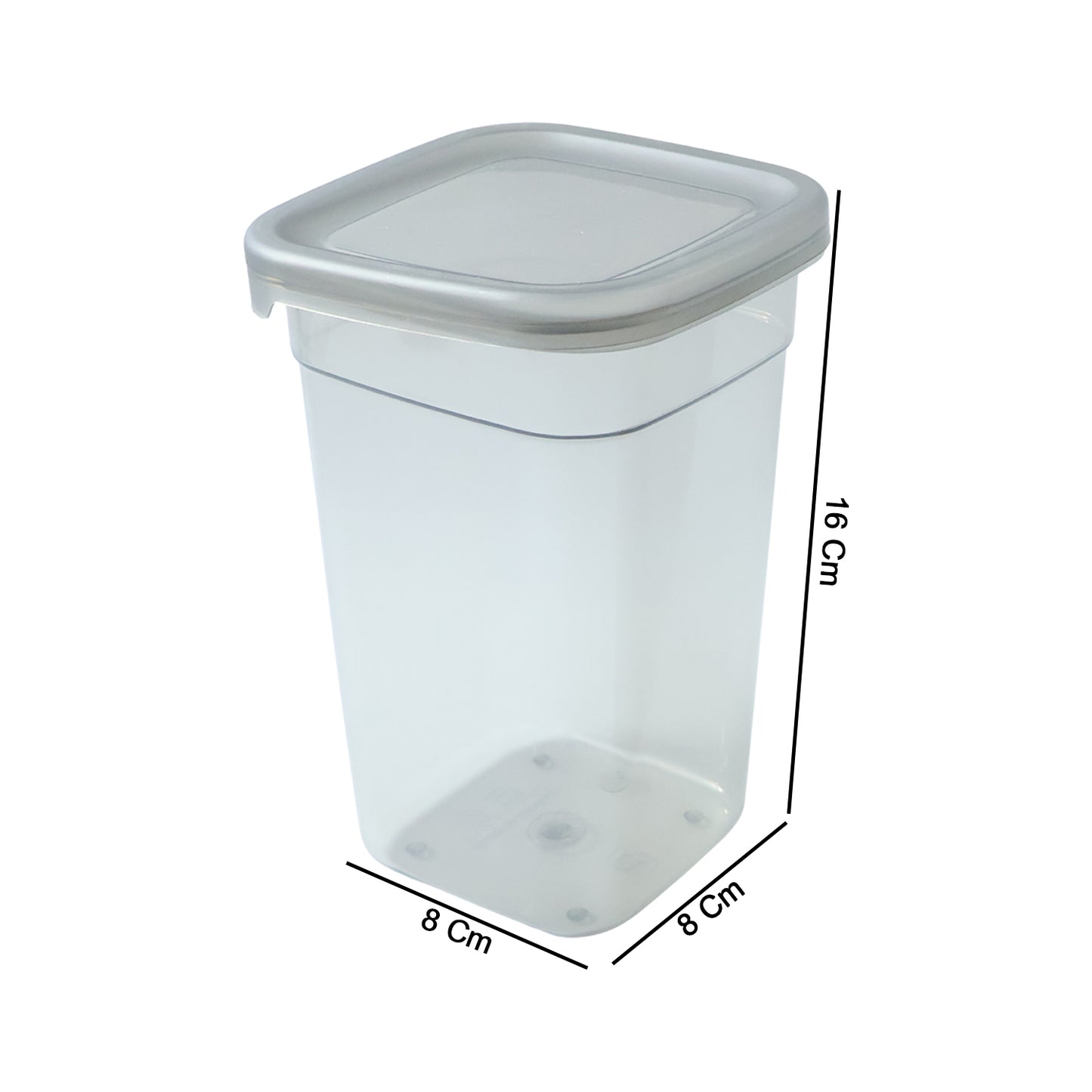 Set of six Wukusy plastic kitchen storage containers, 1200ml fridge organizers, with clear lids for food storage.
