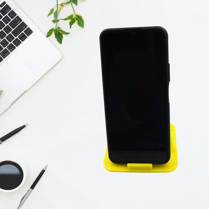 Wukusy Virgin Mobile accessories universal pyramid-shaped desktop holder stand for car dashboard and office desk, portable and versatile.