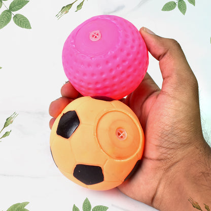 Set of three soft squeeze balls for kids by Wukusy, colorful toy balls perfect for play and stress relief for children.