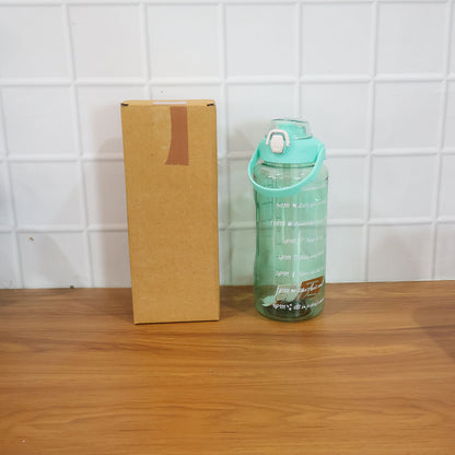 Wukusy 2 Litre large capacity leakproof sports water bottle with a handle and screw-on lid, designed for outdoor activities.