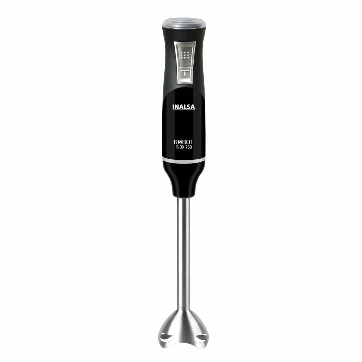 Black Inalsa Robot 750S 750W hand blender by Seasons with ergonomic handle and stainless steel blending shaft.