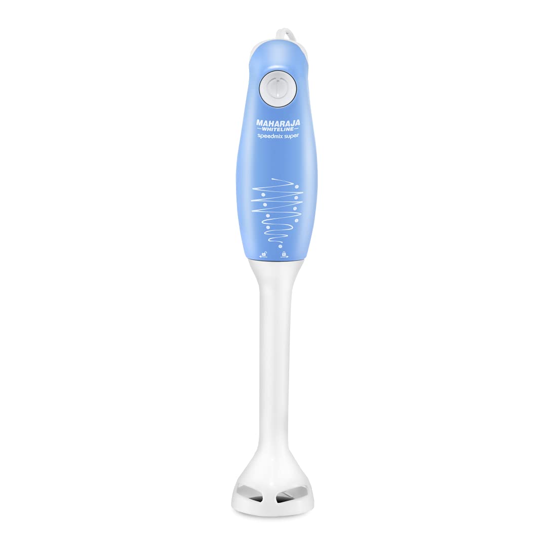 Blue Maharaja Whiteline HB-129 175W hand blender by Seasons, with a sleek design and ergonomic handle visible in the image.