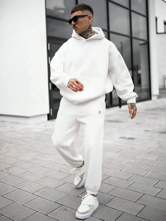 Trending Drpshippr men's hoodie and sweatpants co-ord set, stylish sweatshirt and pants for a modern casual look.