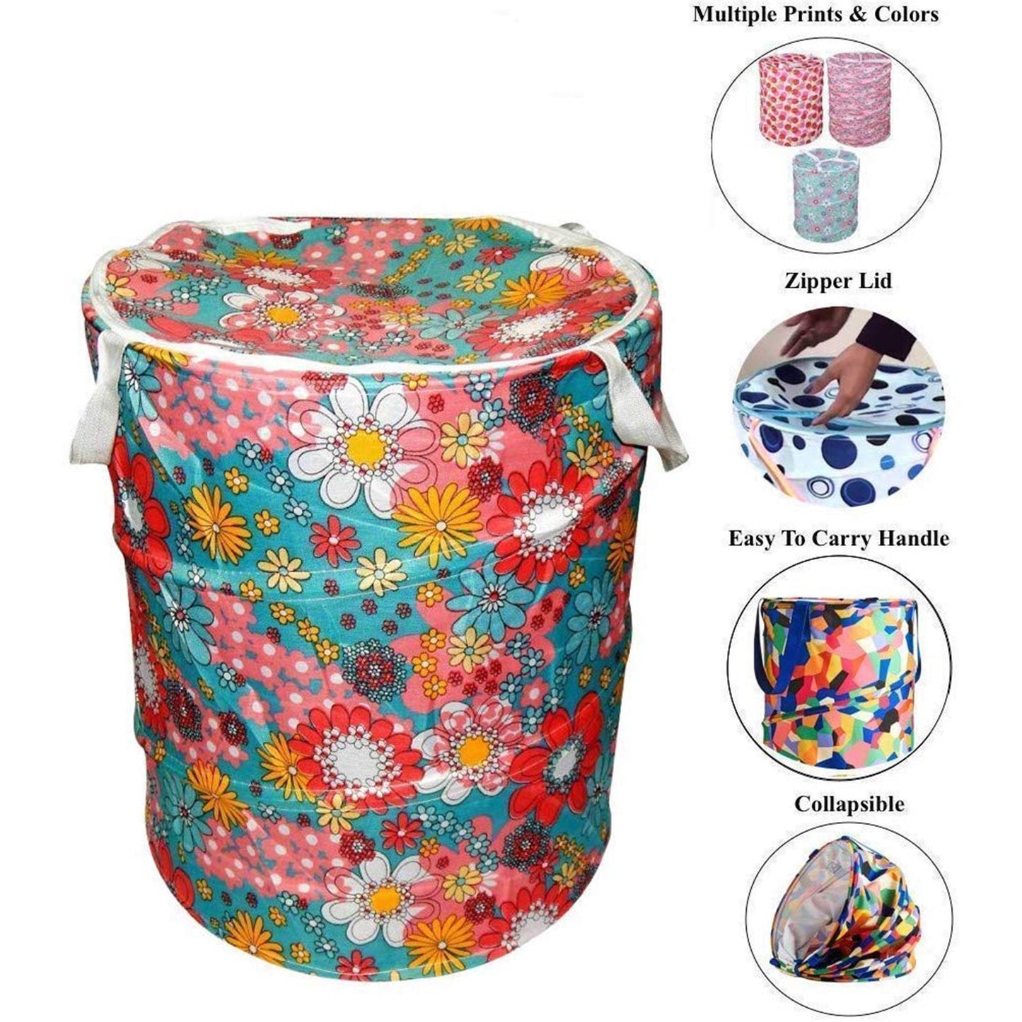 Wukusy 6186 canvas laundry bag with toy storage and laundry organizer for home use, featuring a durable fabric design.