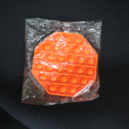 Wukusy premium hexagon-shaped silicone Pop It fidget toy with colorful bubbles for sensory fun and stress relief.