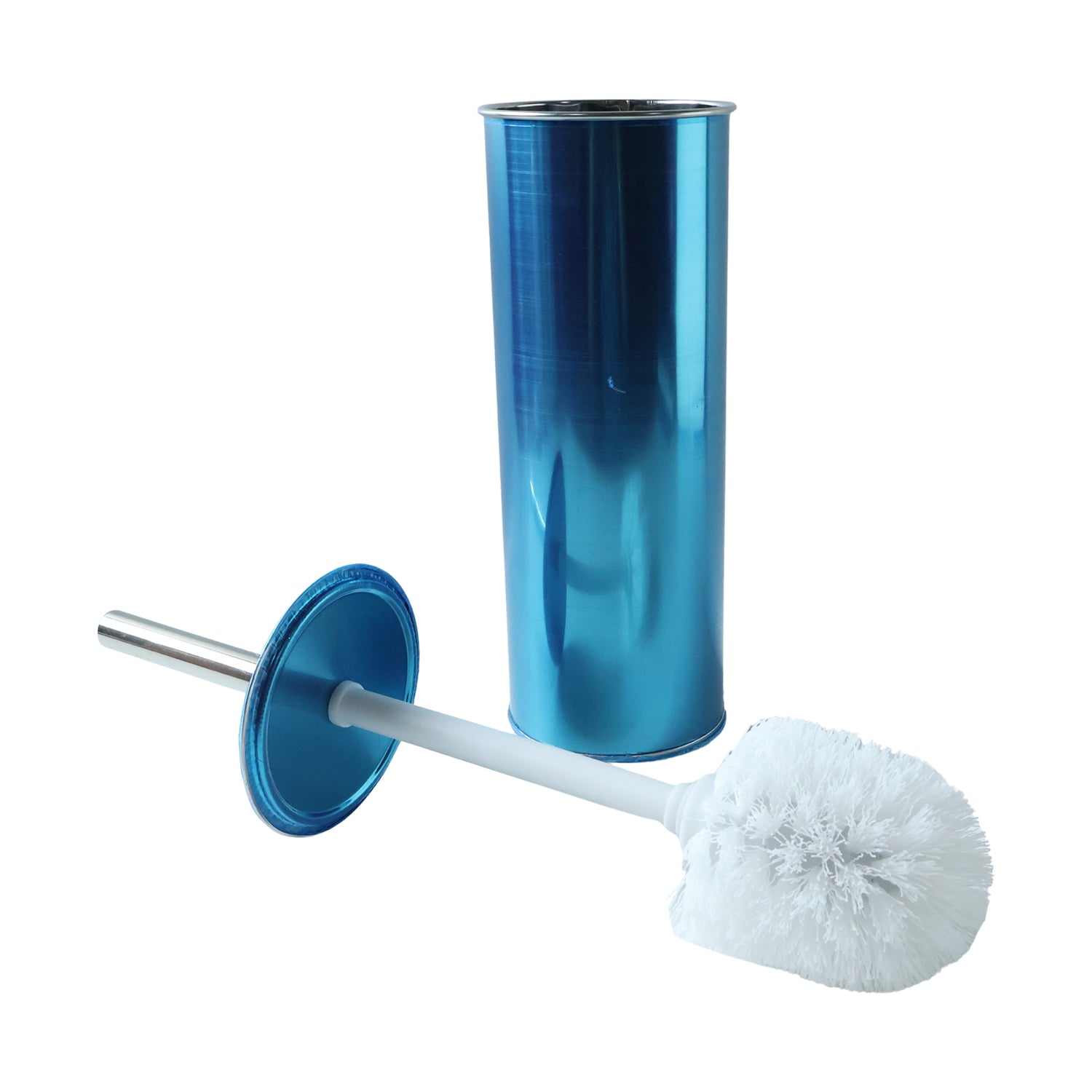 Wukusy premium toilet cleaning brush with holder set featuring a sturdy handle and sleek holder for bathroom sanitation.