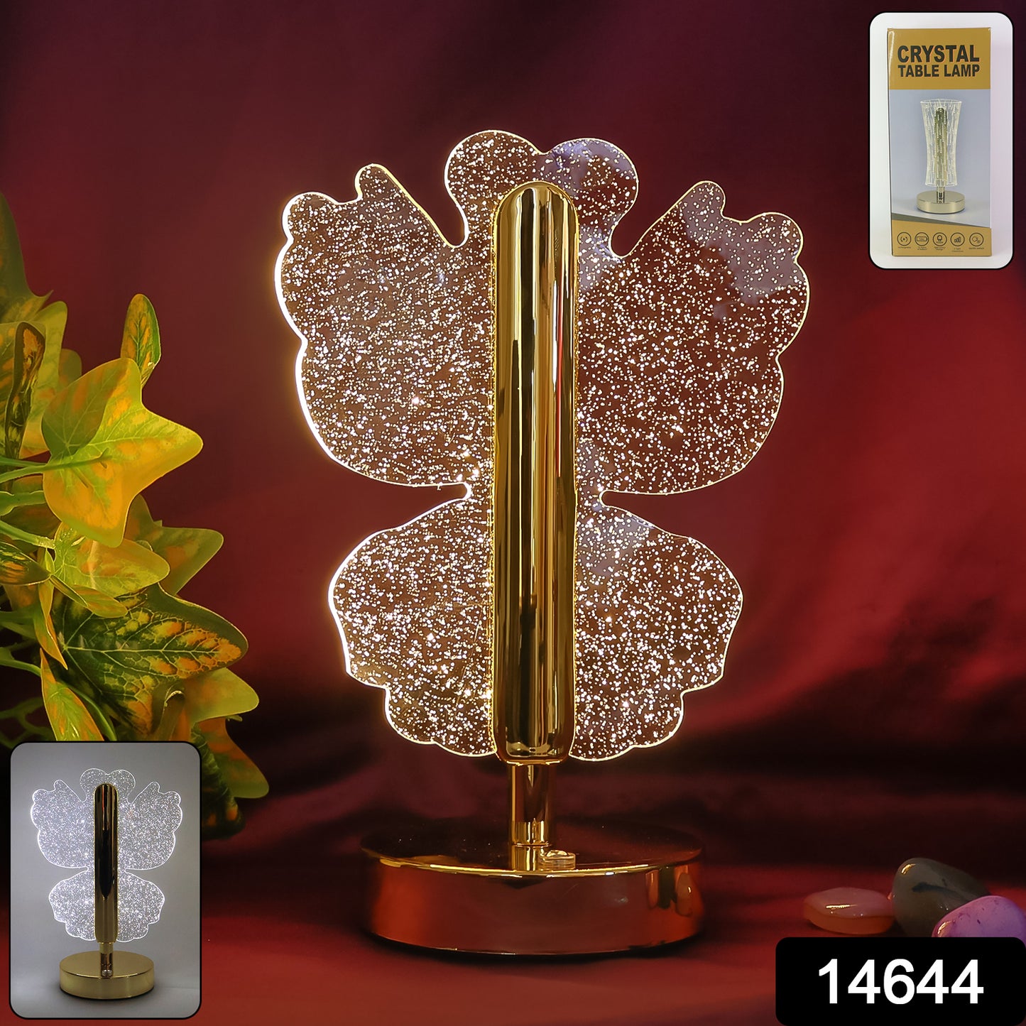 Elegant Wukusy luxury crystal table lamp with intricate glass detailing, perfect for sophisticated home decor.