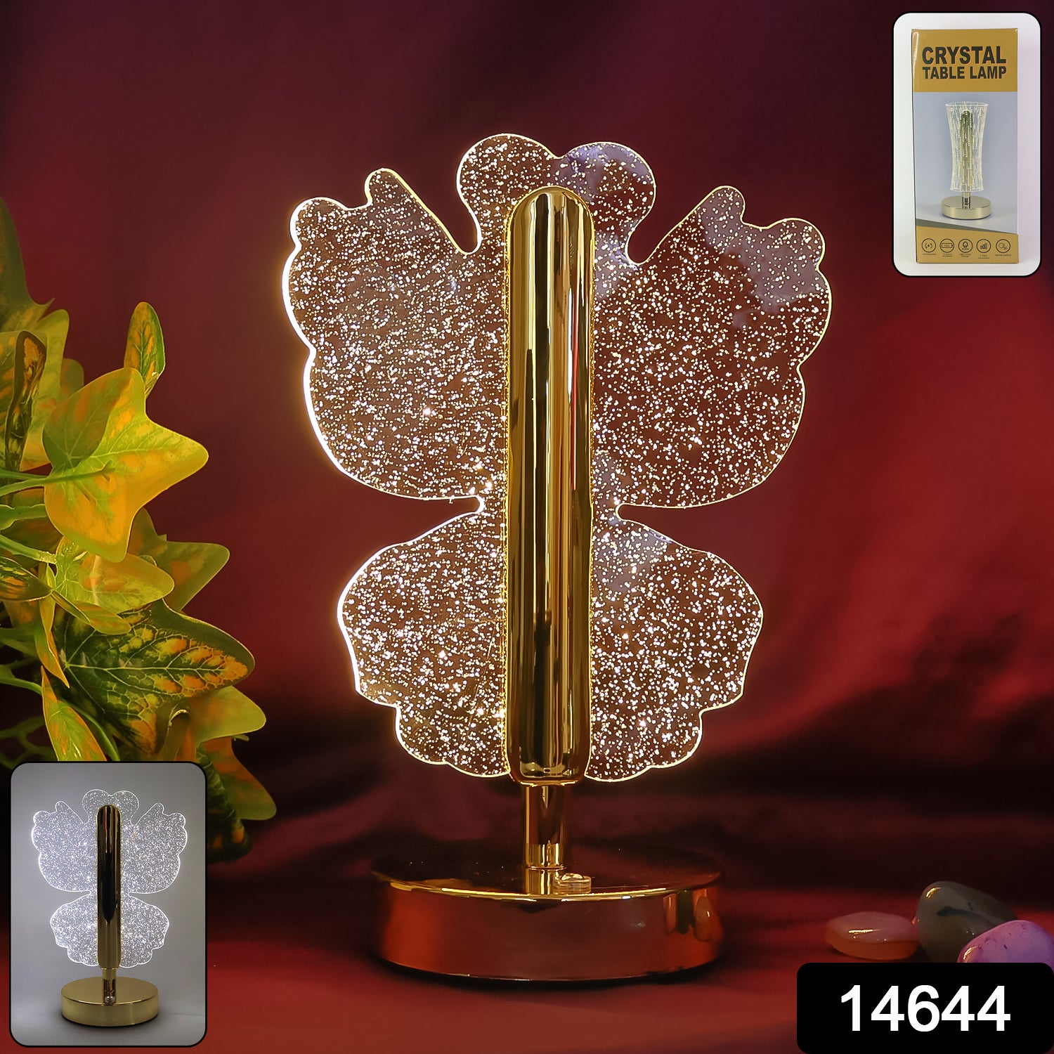 Elegant Wukusy luxury crystal table lamp with intricate glass detailing, perfect for sophisticated home decor.