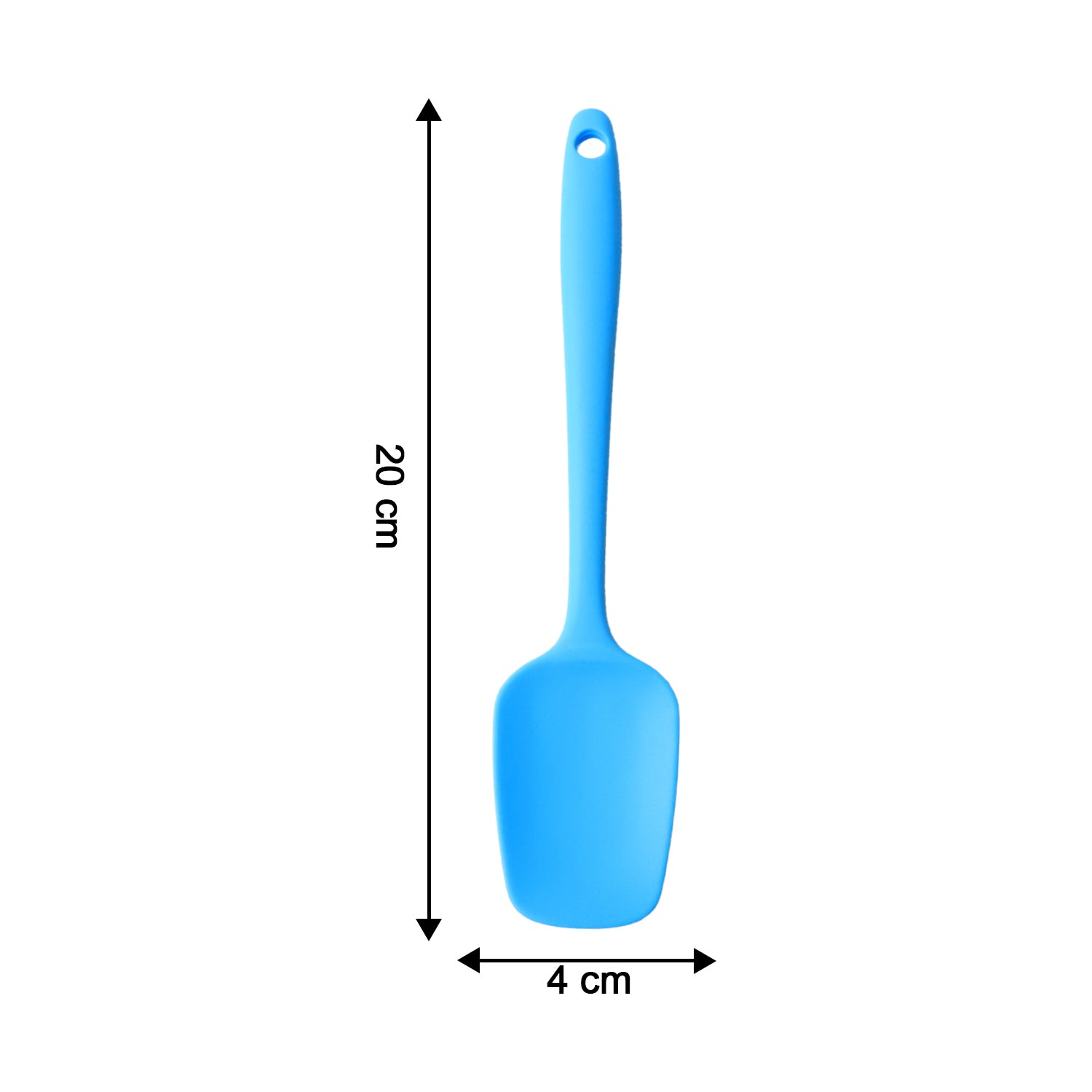 Wukusy silicone spatula for baking and cooking, black handle with flexible silicone head, ideal for kitchen baking tasks