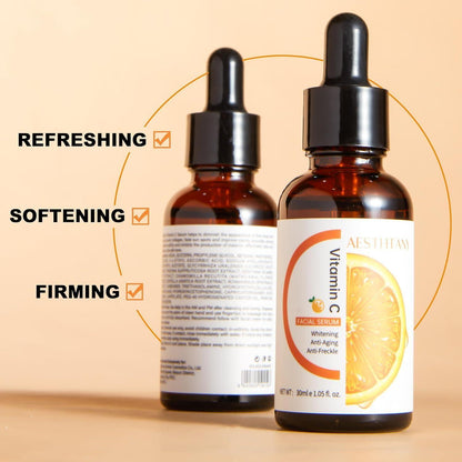 Drpshippr hydrating hyaluronic acid serum for face with vitamin C and vitamin E, in a clear bottle with dropper applicator.