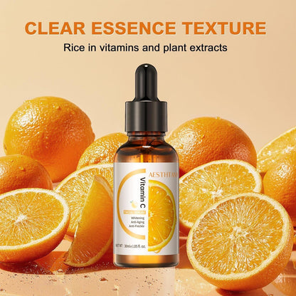 Drpshippr hydrating hyaluronic acid serum for face with vitamin C and E, featuring a clear glass bottle with dropper applicator.