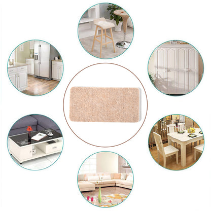 Wukusy square felt furniture pads for floor protection, set of 4, ideal for protecting all types of home furniture surfaces.