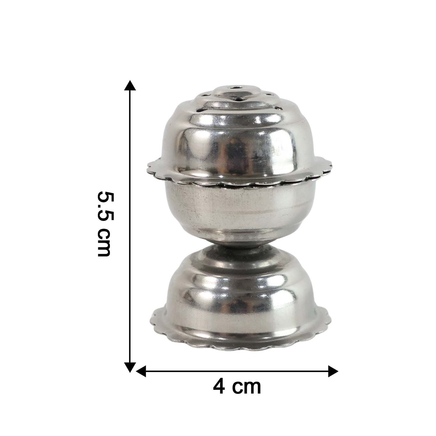 Stainless steel Jasmine Agarbatti stand by Wukusy with a sleek design, holding incense sticks for aromatic burning.
