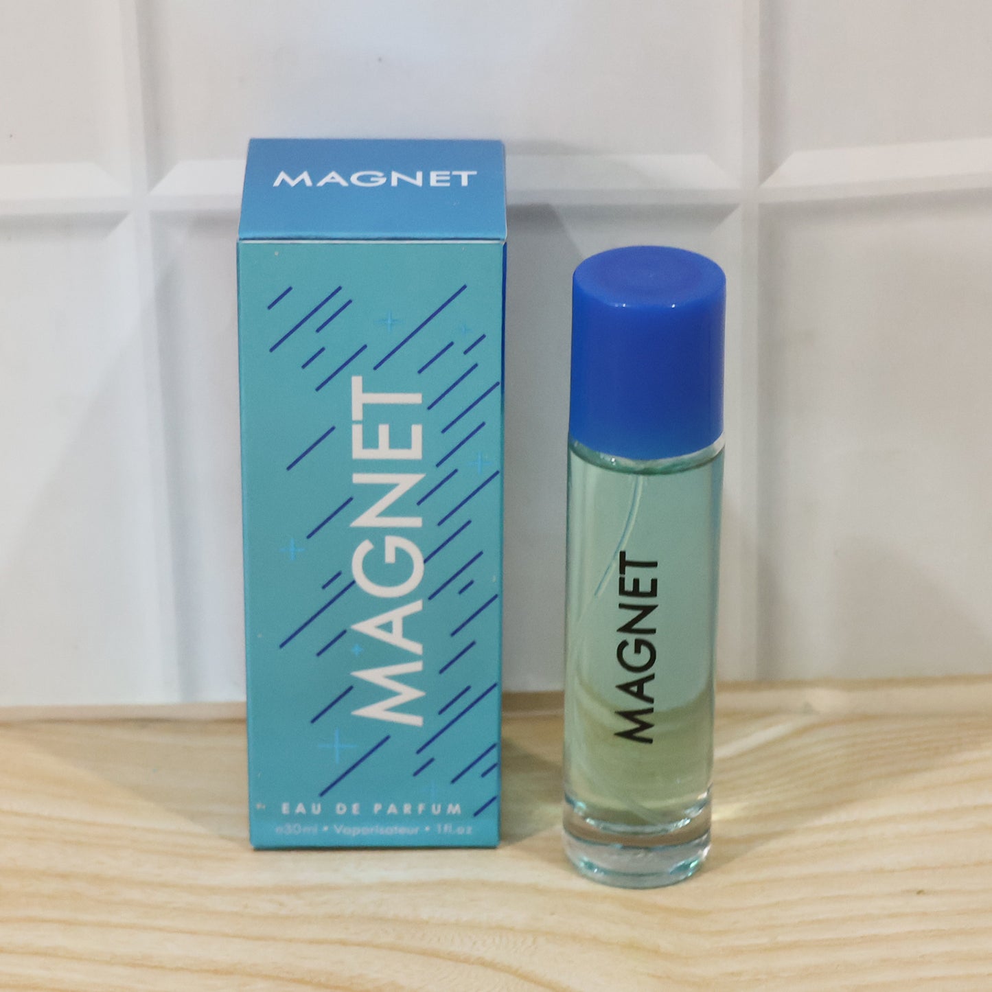 Wukusy Magnet Eau De Parfum spray bottle, 30ml, with a sleek design and elegant packaging.