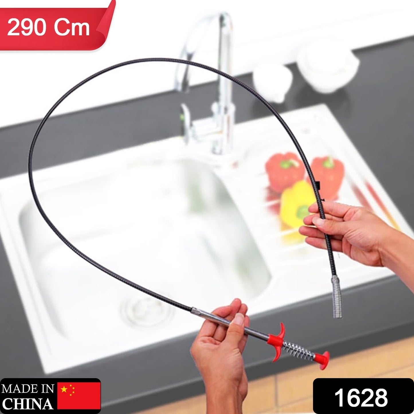 Wukusy 1628 multifunctional drain cleaning claw tool for clearing hair and debris from pipes and drains.