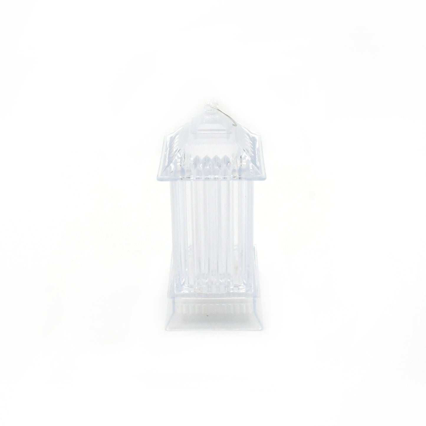 Wukusy lantern-shaped LED decorative crystal candle light on a table, creating a warm glow for holiday or bedroom decor.