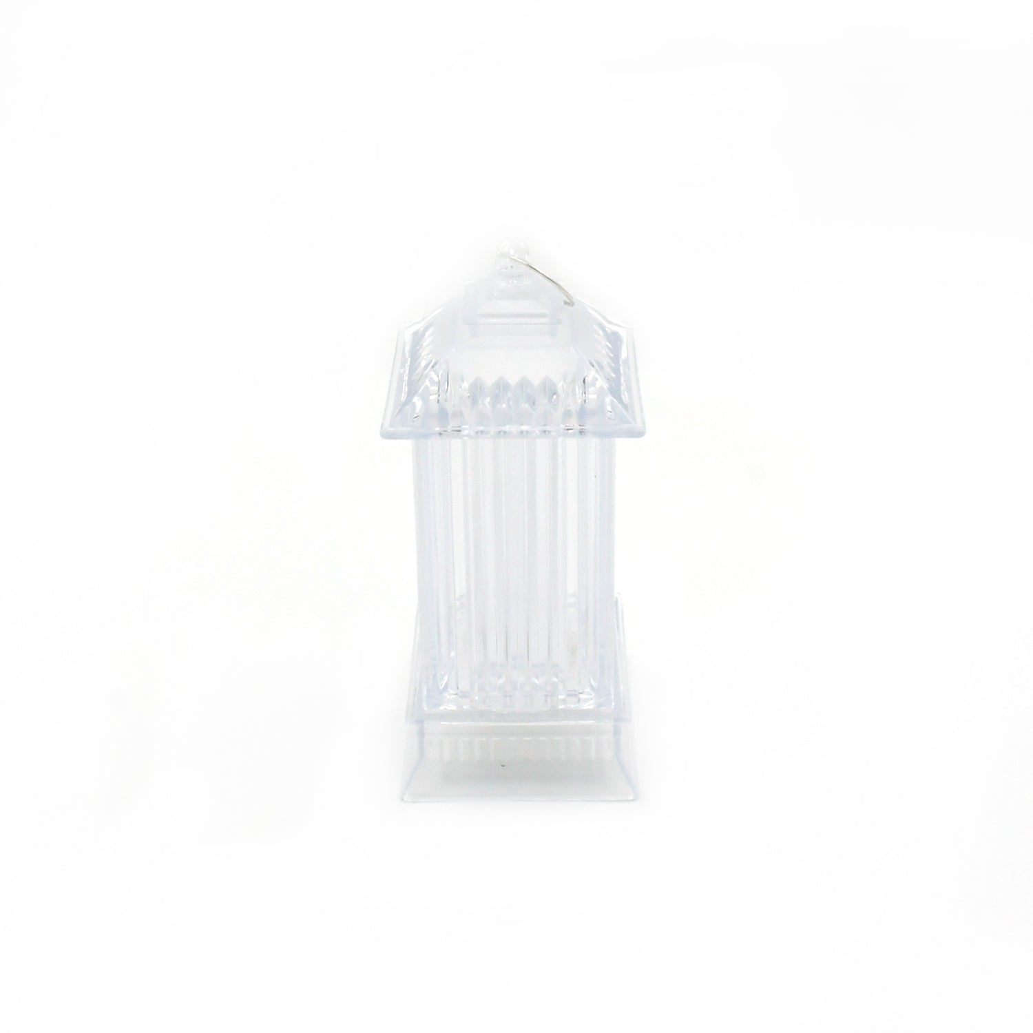 Wukusy lantern-shaped LED decorative crystal candle light on a table, creating a warm glow for holiday or bedroom decor.