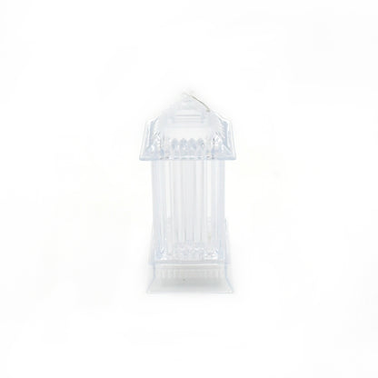 Wukusy lantern-shaped LED decorative crystal candle light on a table, creating a warm glow for holiday or bedroom decor.