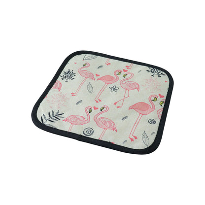Wukusy printed kitchen pot holder heat resistant mat with colorful pattern, 20x20 cm for protecting hands and surfaces during cooking.