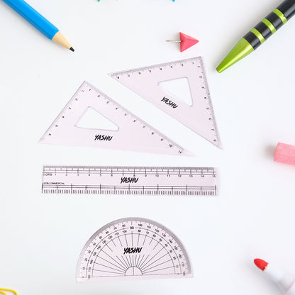 Wukusy Yashu complete geometry box set with compass, featuring various drawing tools and accessories for geometry and math.