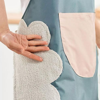 Wukusy multipurpose kitchen cooking apron with front pocket, durable fabric, ties around the waist, ideal for cooking and grilling.