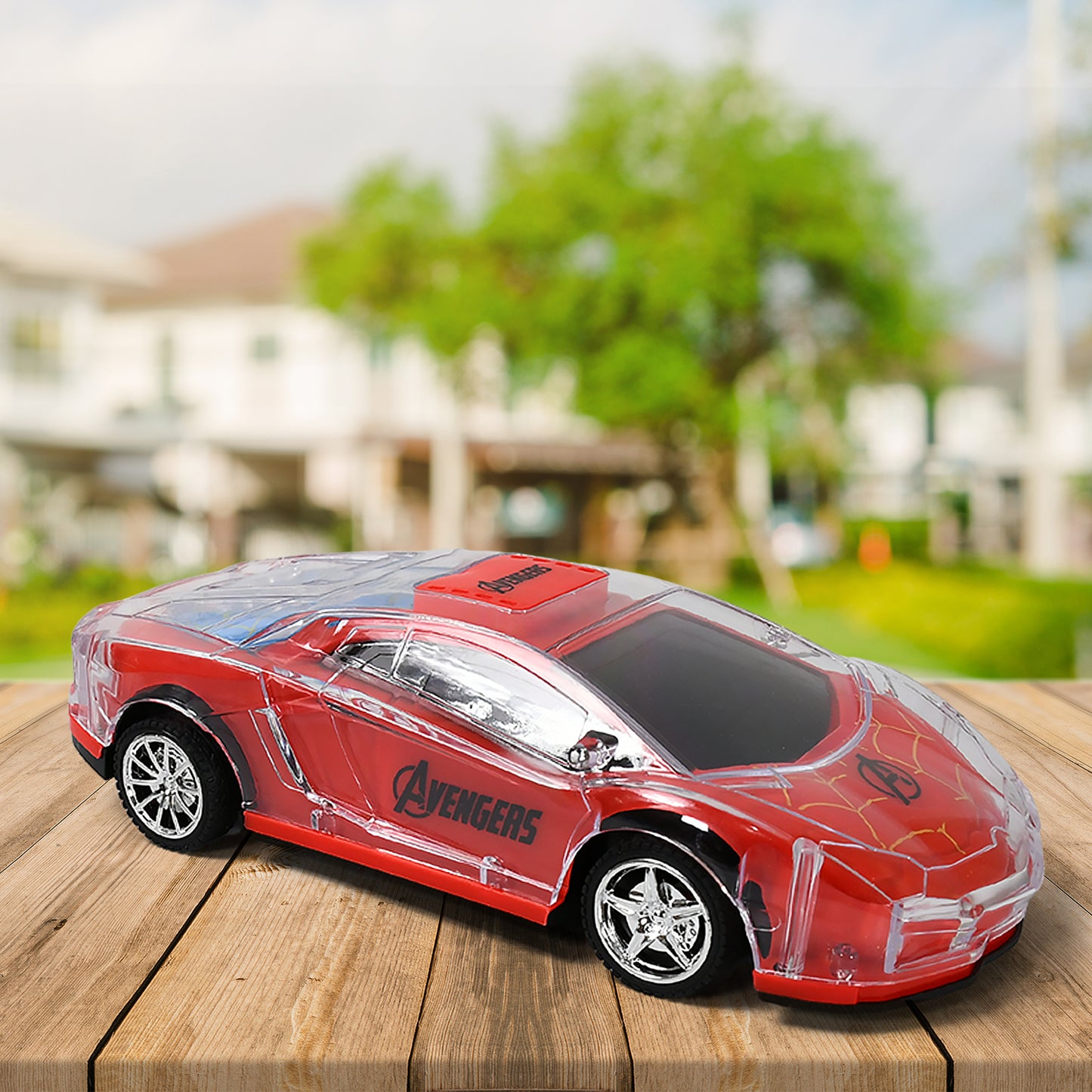 Wukusy plastic remote control racing car with handle, two-function forward and backward, rechargeable battery, toy for kids.