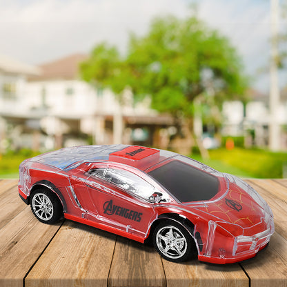 Wukusy plastic remote control racing car with handle, two-function forward and backward, rechargeable battery, toy for kids.