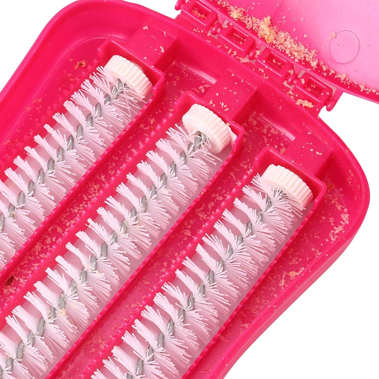 Wukusy 6230a plastic handheld carpet roller brush with dust crumb collector, suitable for wet and dry cleaning of carpets.
