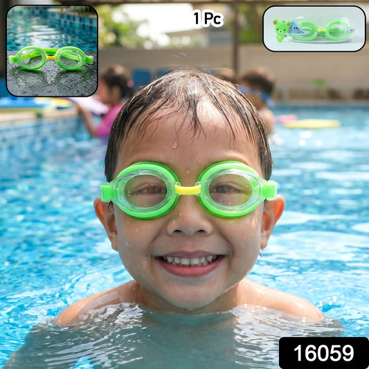 Wukusy premium swimming goggles with clear lenses and adjustable strap, stored in a protective case for safe storage.