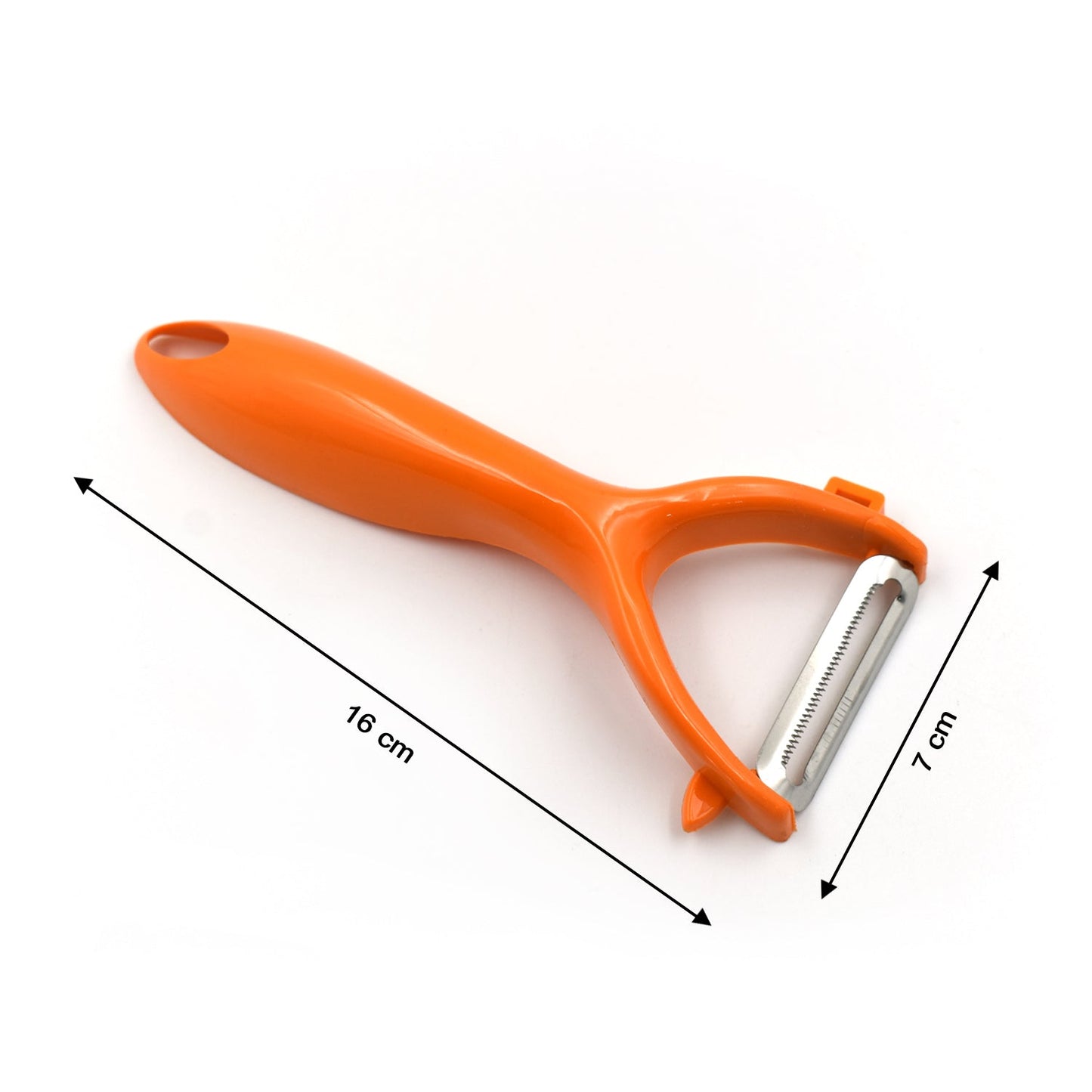 Wukusy vegetable and fruit peeler for kitchen use, with ergonomic handle and sharp blade for peeling carrots, potatoes, and apples.