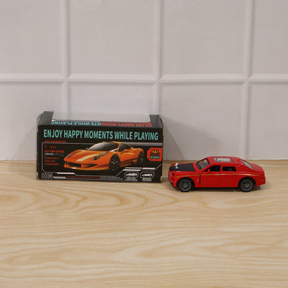 Wukusy die-cast metal luxury sedan model toy car with openable doors, detailed silver finish, perfect for collectors or kids.